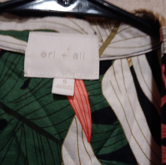 Anthropologie x Eri + Ali Sleeveless Foliage Shirtdress With Pockets Size Small - Picture 6 of 6